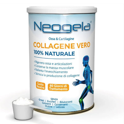 Collagene Puro Neogela, rigenera ossa, muscoli e cartilagine. Formato polvere 400g