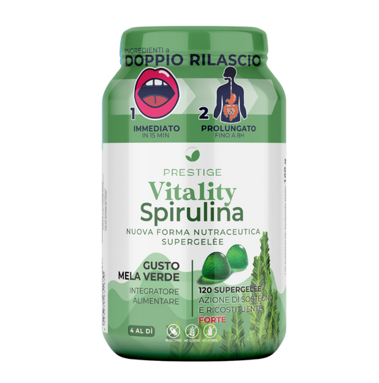 Supergelèe Vitality Spirulina, ricostituente, favorisce il normale tono dell'umore