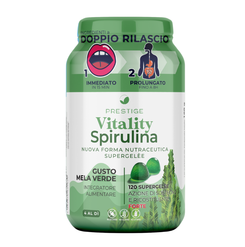 Supergelèe Vitality Spirulina, ricostituente, favorisce il normale tono dell'umore