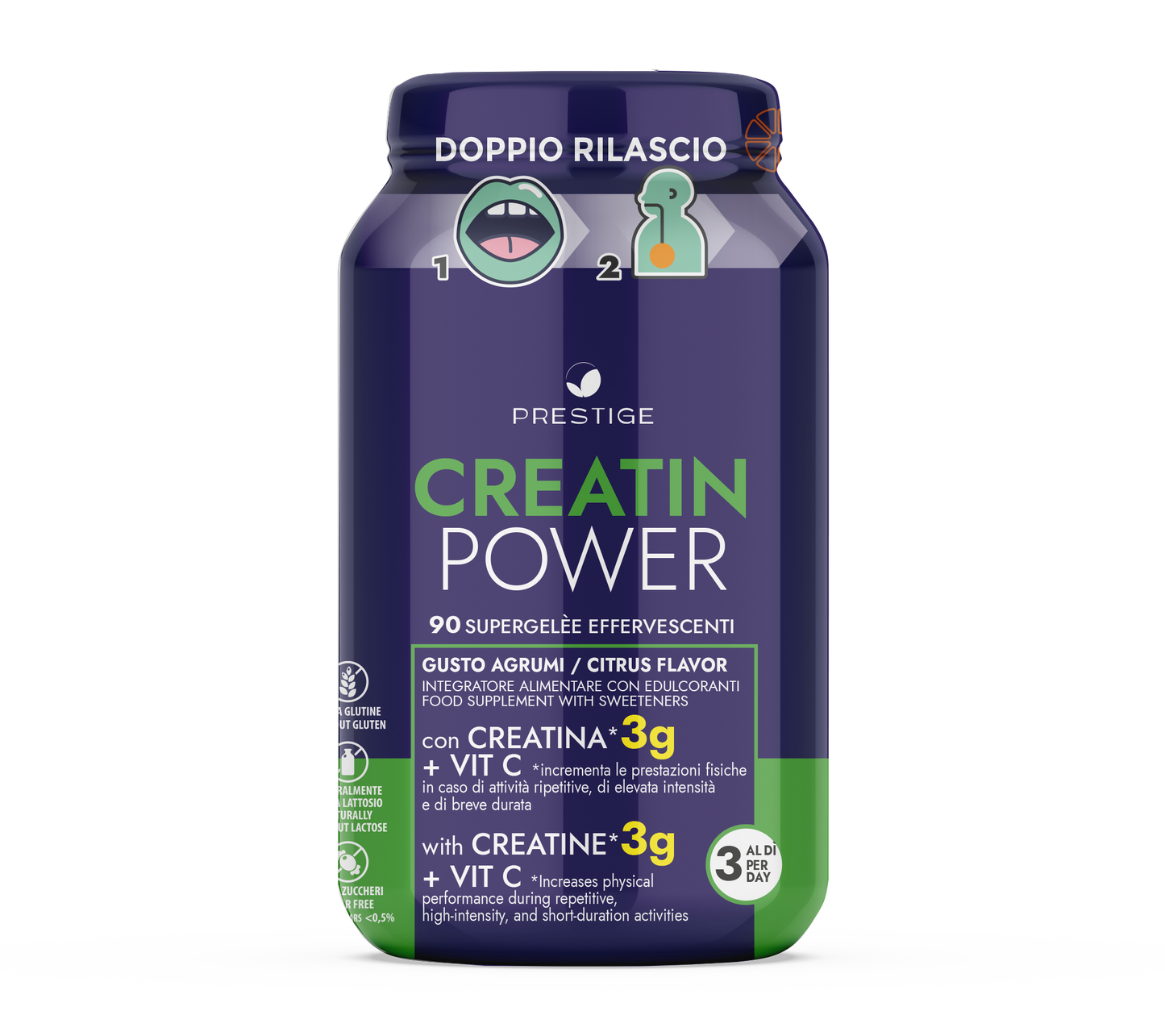 Supergelèe Prestige Creatin Power Integratore 90 gommose di creatina