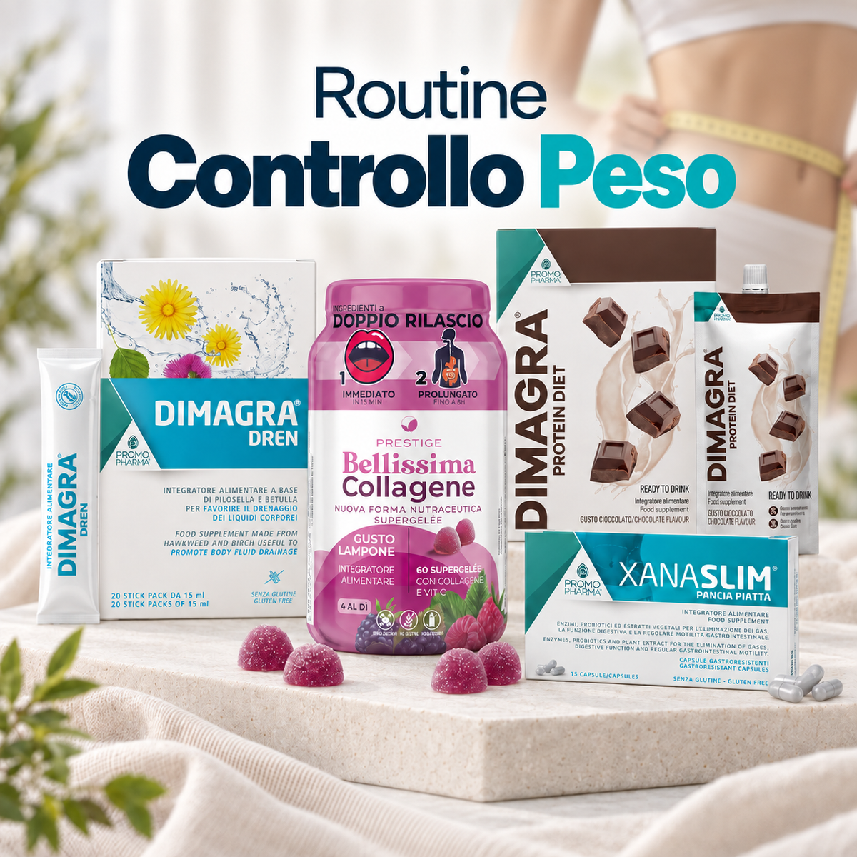 Routine Controllo Peso: sgonfia, drena e gestisci meglio i tuoi pasti. Prenditi cura del tuo percorso a 360°