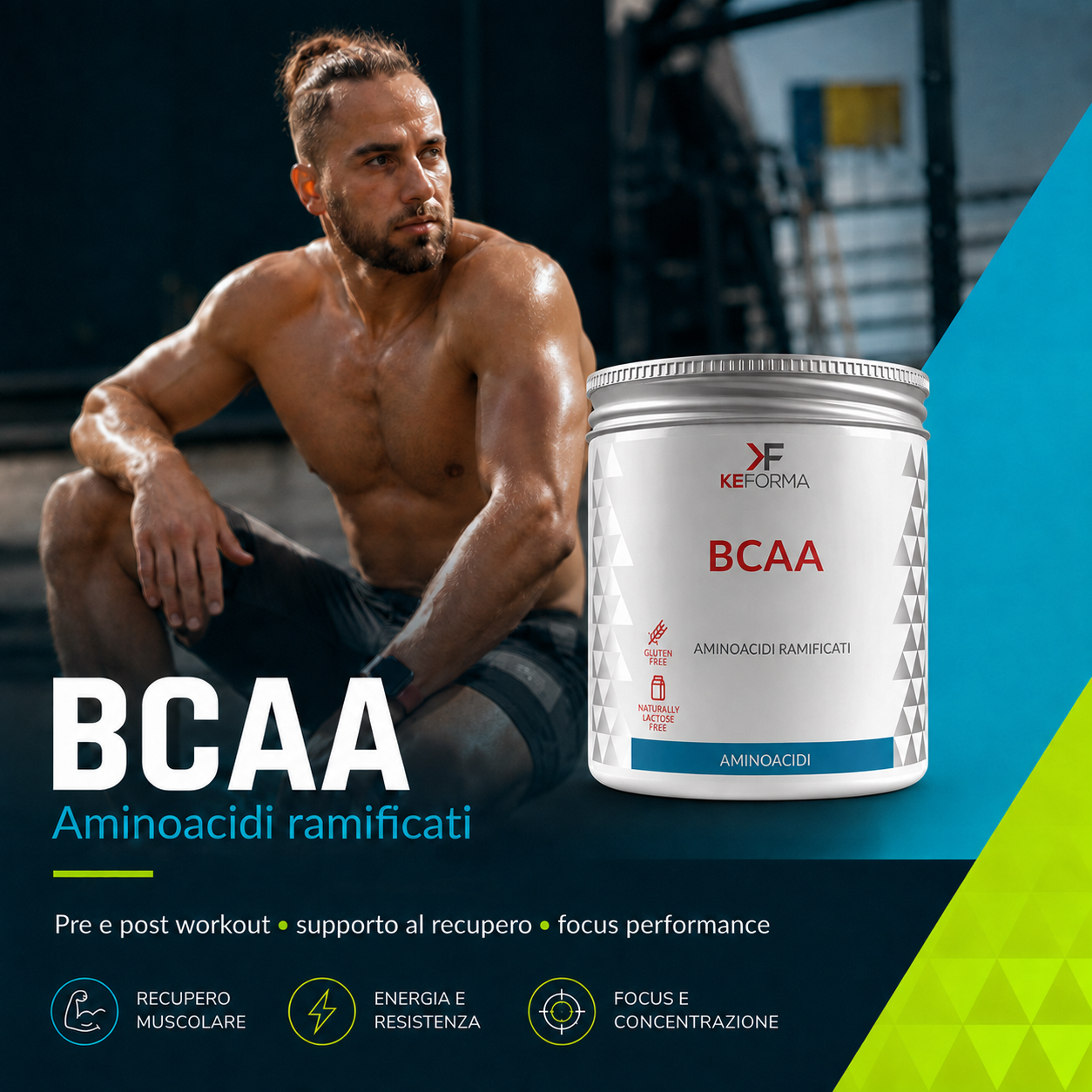 KEFORMA Recupero e Anabolismo Ottimizzati con BCAA 2:1:1 - 300 compresse