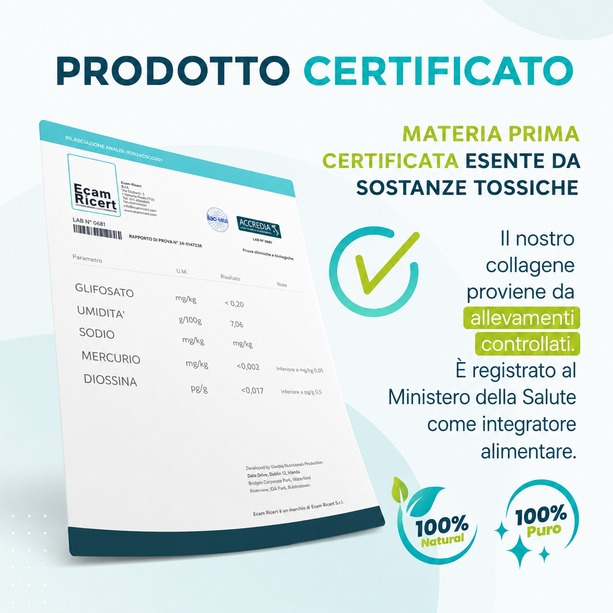 Collagene certificato puro in gel Awenlab