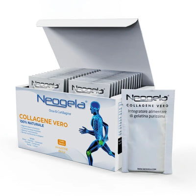 Collagene vero 100% naturale in gelatina, rigenera ossa e cartilagine, cura microtraumi