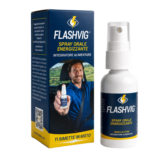 FLASHVIG® – Lo Spray  Sublinguale Anti-Colpo di Sonno contro il Microsleep. Prontezza Immediata e Sicurezza alla Guida