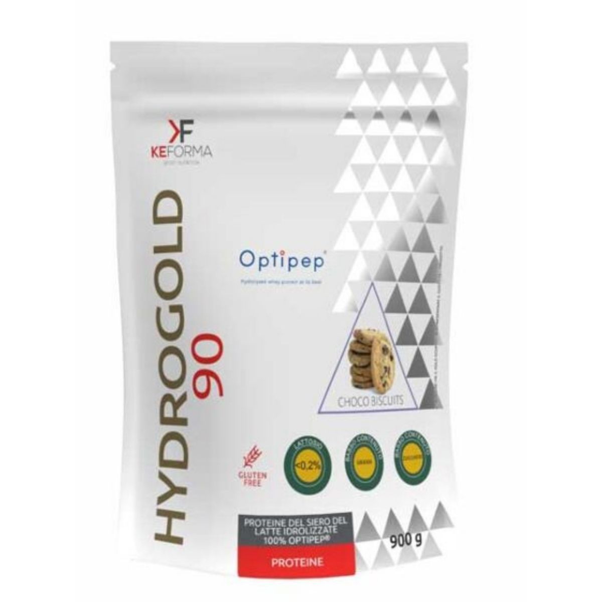 HYDRO GOLD 90, 900 GR Choco Biscuits Keforma, l'Eccellenza del Recupero Muscolare Ultra-Veloce con HYDROGOLD 90 Idrolizzate