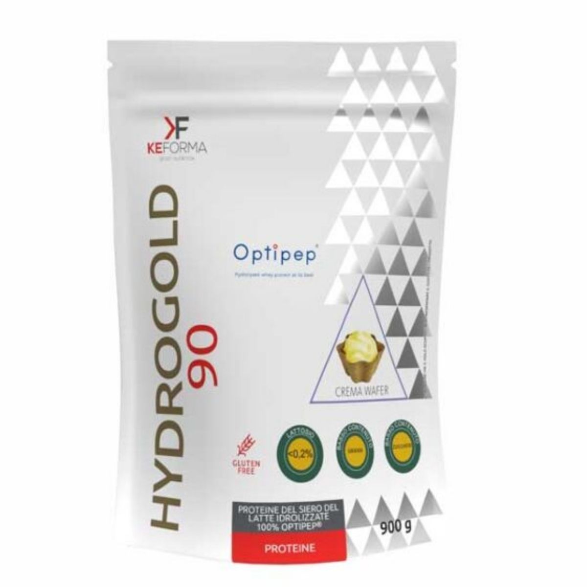 HYDRO GOLD 90, 900 GR Crema Wafer Keforma, l'Eccellenza del Recupero Muscolare Ultra-Veloce con HYDROGOLD 90 Idrolizzate