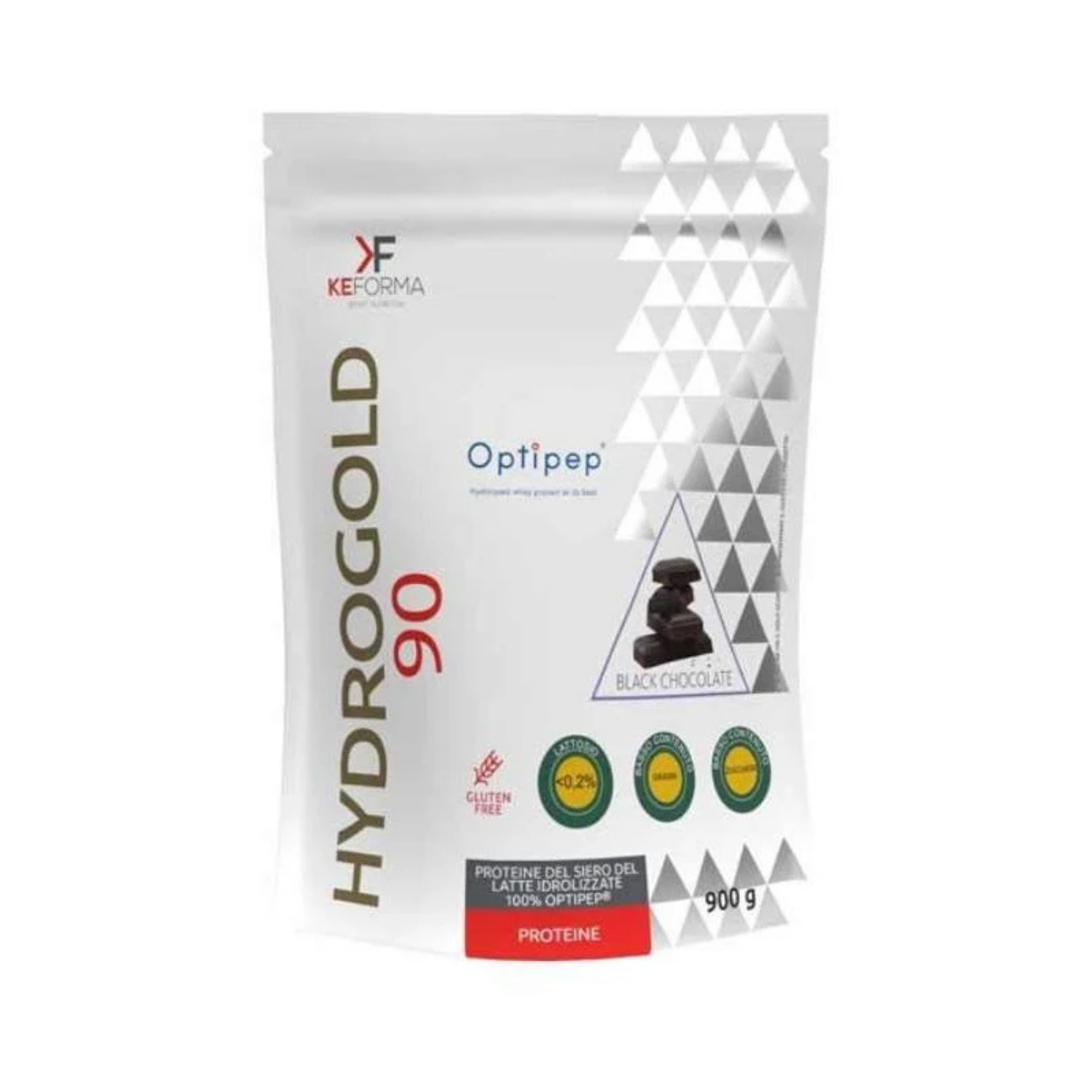 HYDRO GOLD 90, 900 GR Black Chocolate Keforma, l'Eccellenza del Recupero Muscolare Ultra-Veloce con HYDROGOLD 90 Idrolizzate